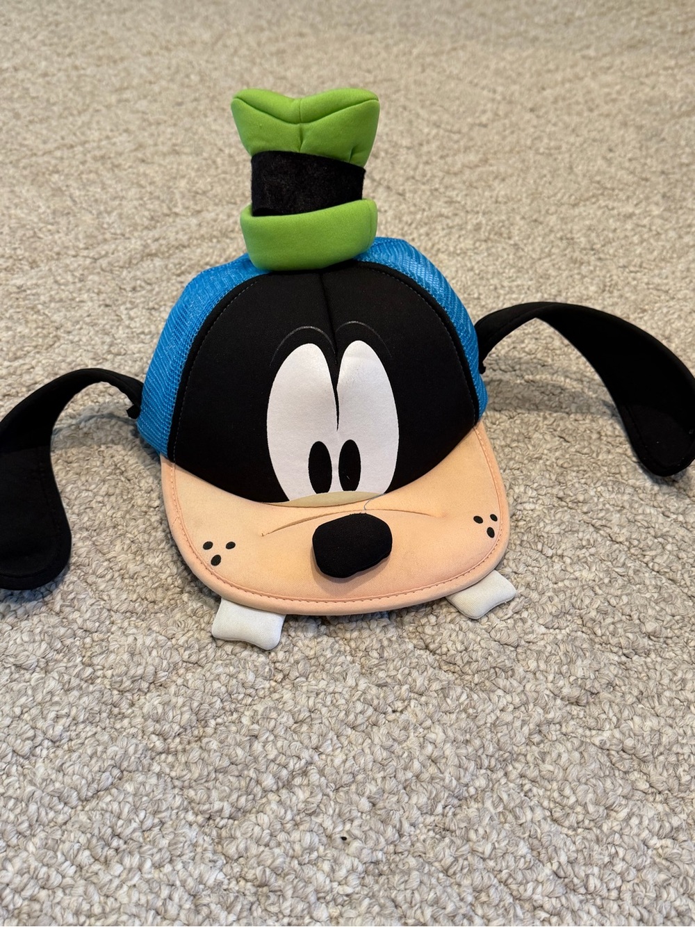 Disney Parks Goofy Face Ears Mesh Foam Adult Baseball Cap Hat NEW